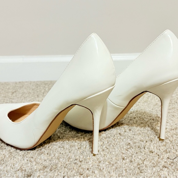 Liliana White Heels with Pointed Toe - Picture 7 of 9